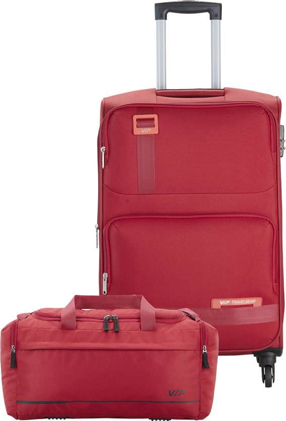 VIP Domina 69cm Soft Trolley Red + Free 52cm Duffle Bag, DOMINA69RD+DF