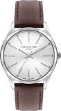 Lee Cooper Women's Watch Analog, Silver Dial Brown Leather Strap, LC07871.334 