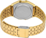 Casio Unisex Watch Digital Dial with Gold stainless steel Band, A158WEGV-9ADF