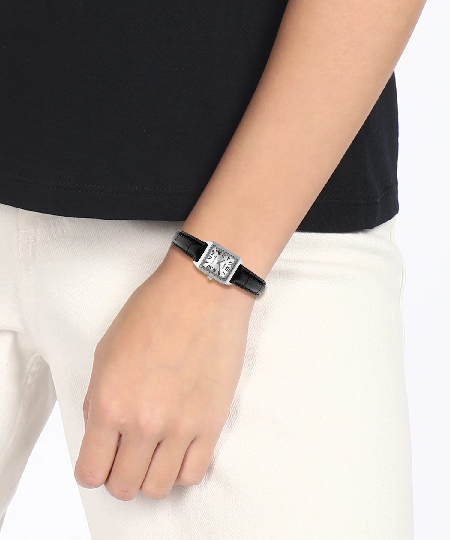 Casio Women's Watch Analog, Silver Dial Black Leather Strap, LTP-V007L-7B1UDF product image