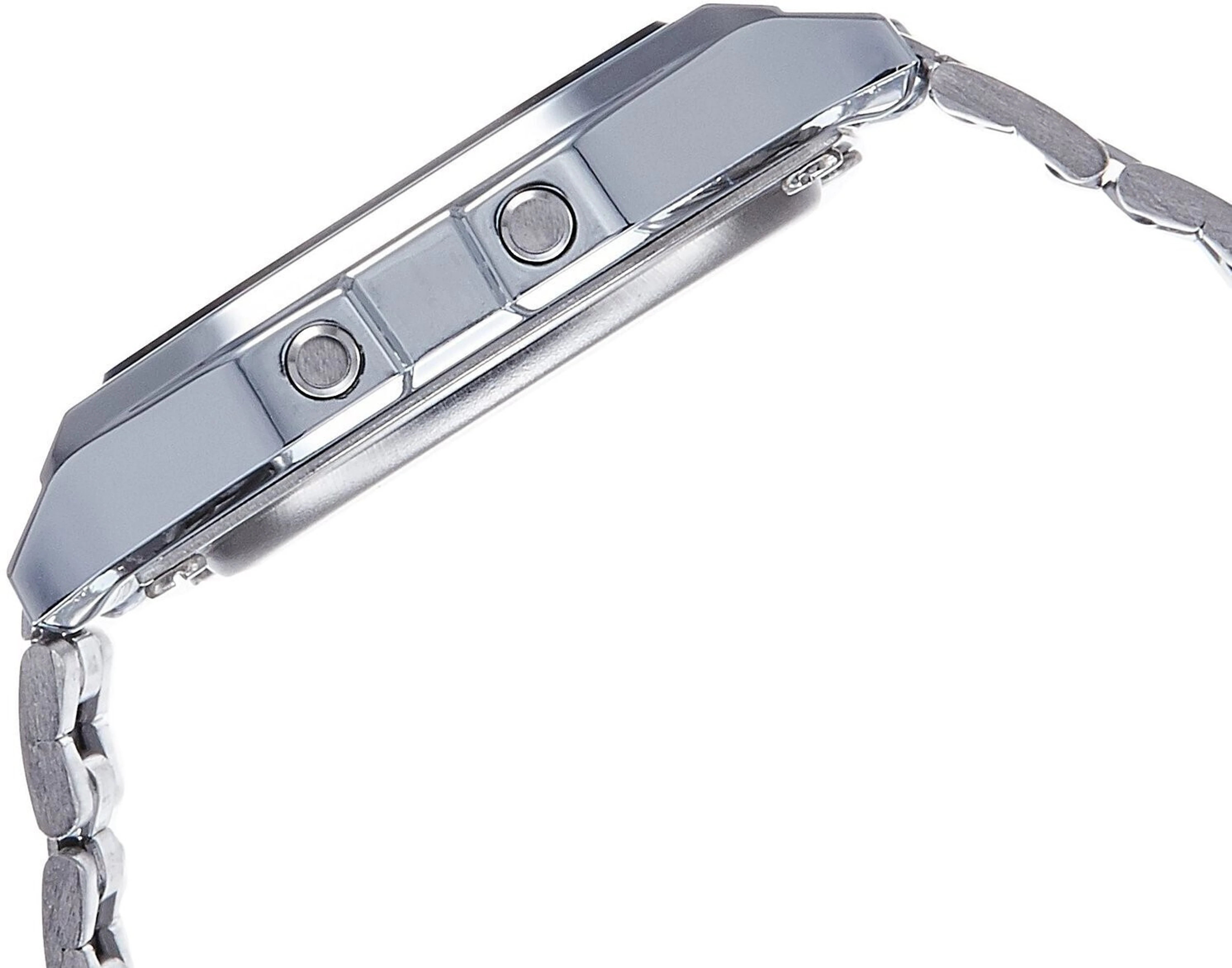 Casio Unisex Watch Vintage Collection Digital, Black Dial Silver Stainless Steel Strap, A158WA-1DF product image