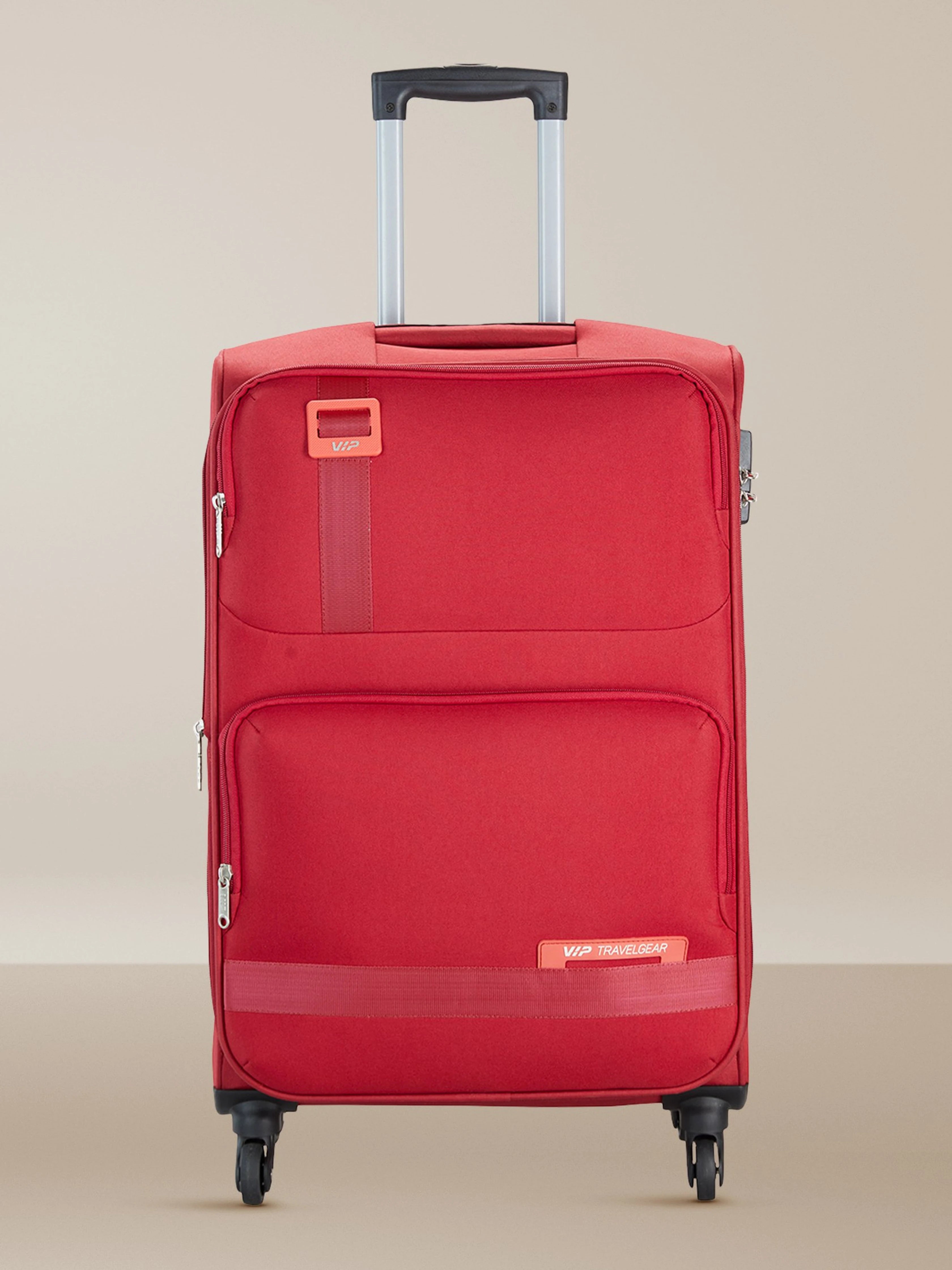 VIP Domina 69cm Soft Trolley Red + Free 52cm Duffle Bag, DOMINA69RD+DF