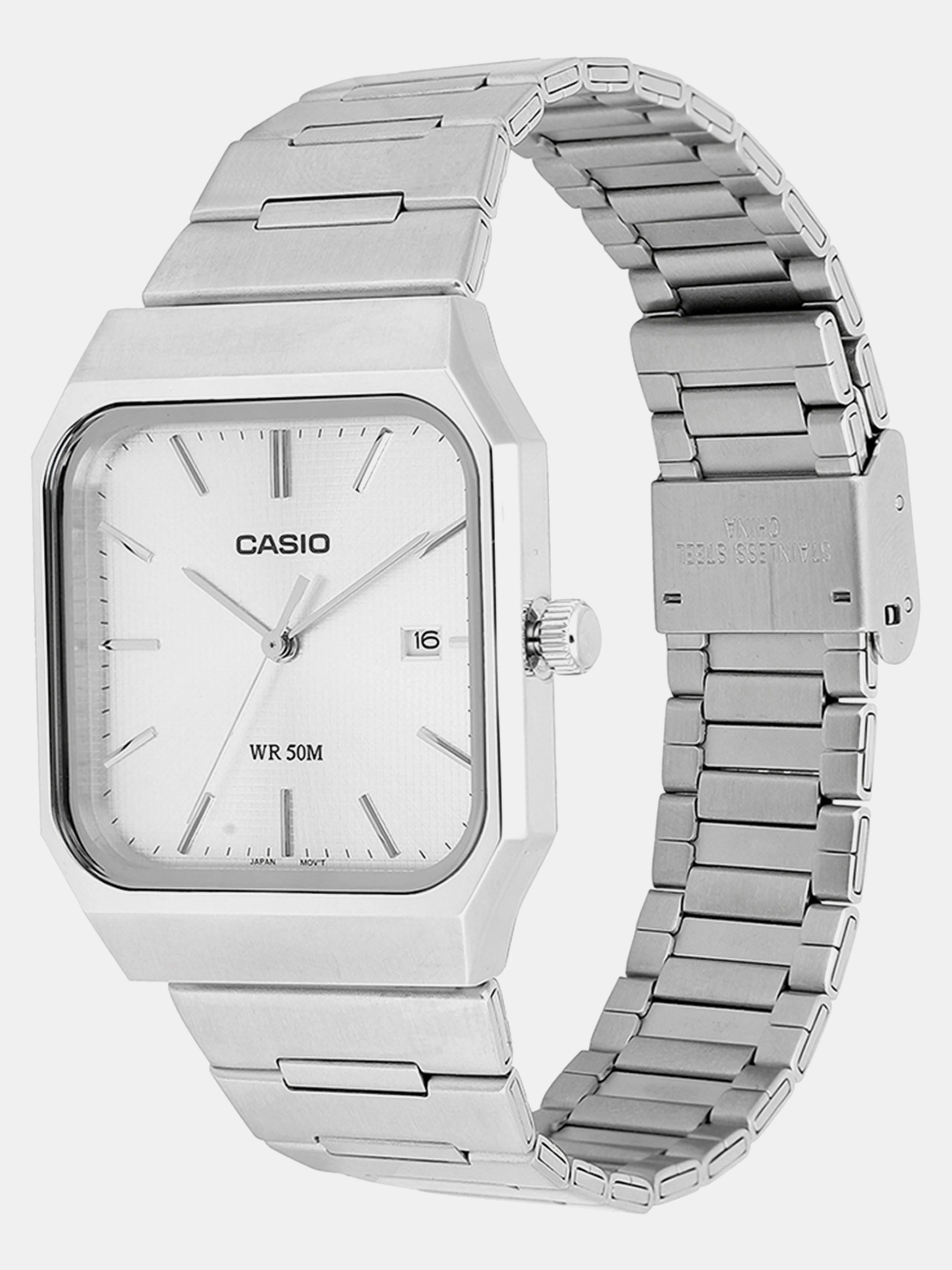 Casio Men's Watch Analog Silver Dial with Stainless Steel Band,MTP-B185D-7AVDF product image