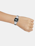 Casio Women's Watch Digital, Black Dial Silver Stainless Steel Band, LA670WD-1DF