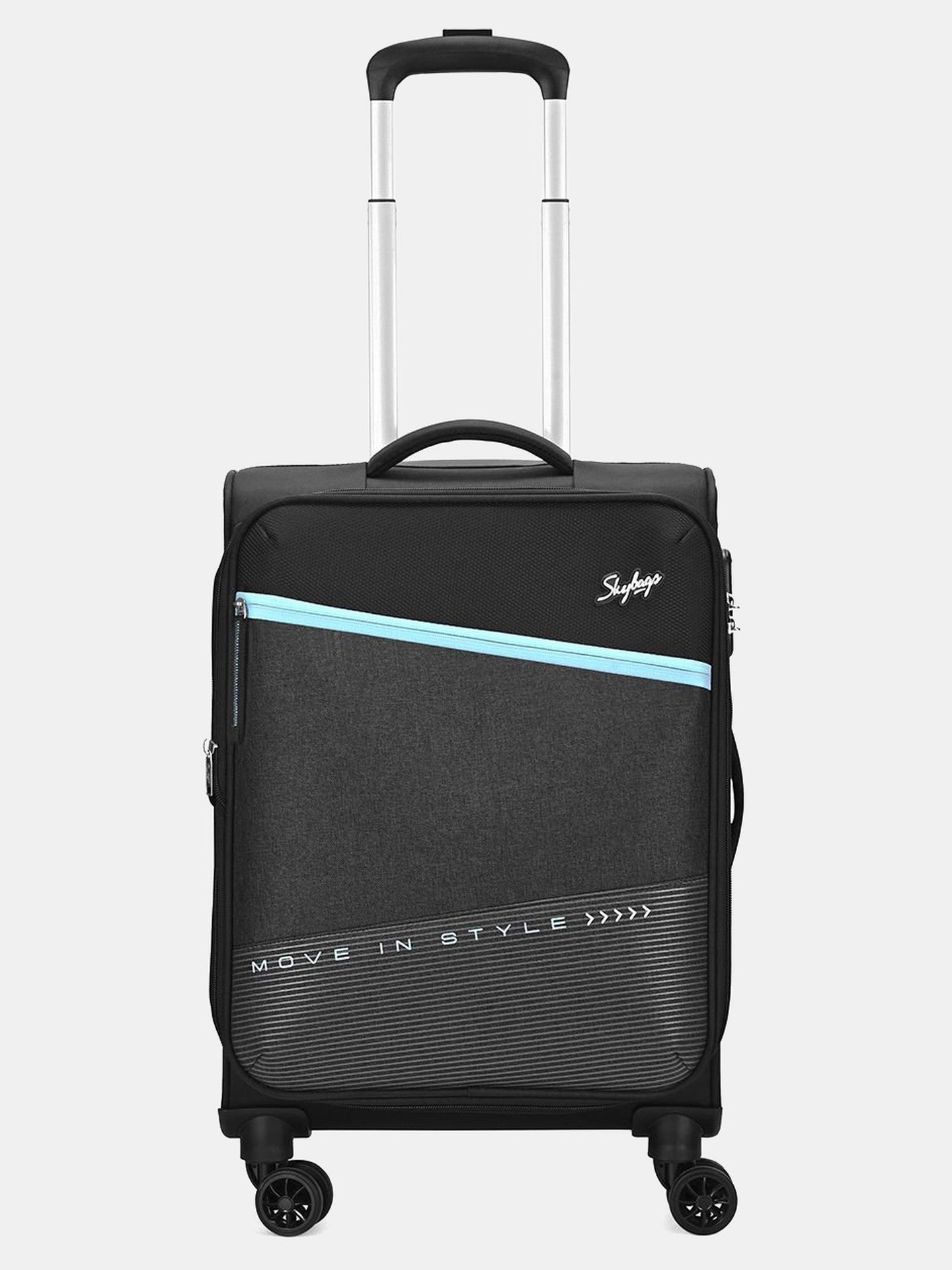 Skybags 55cm, Soft Case Trolley, Black, GENESIS55BLK Soft shell luggage