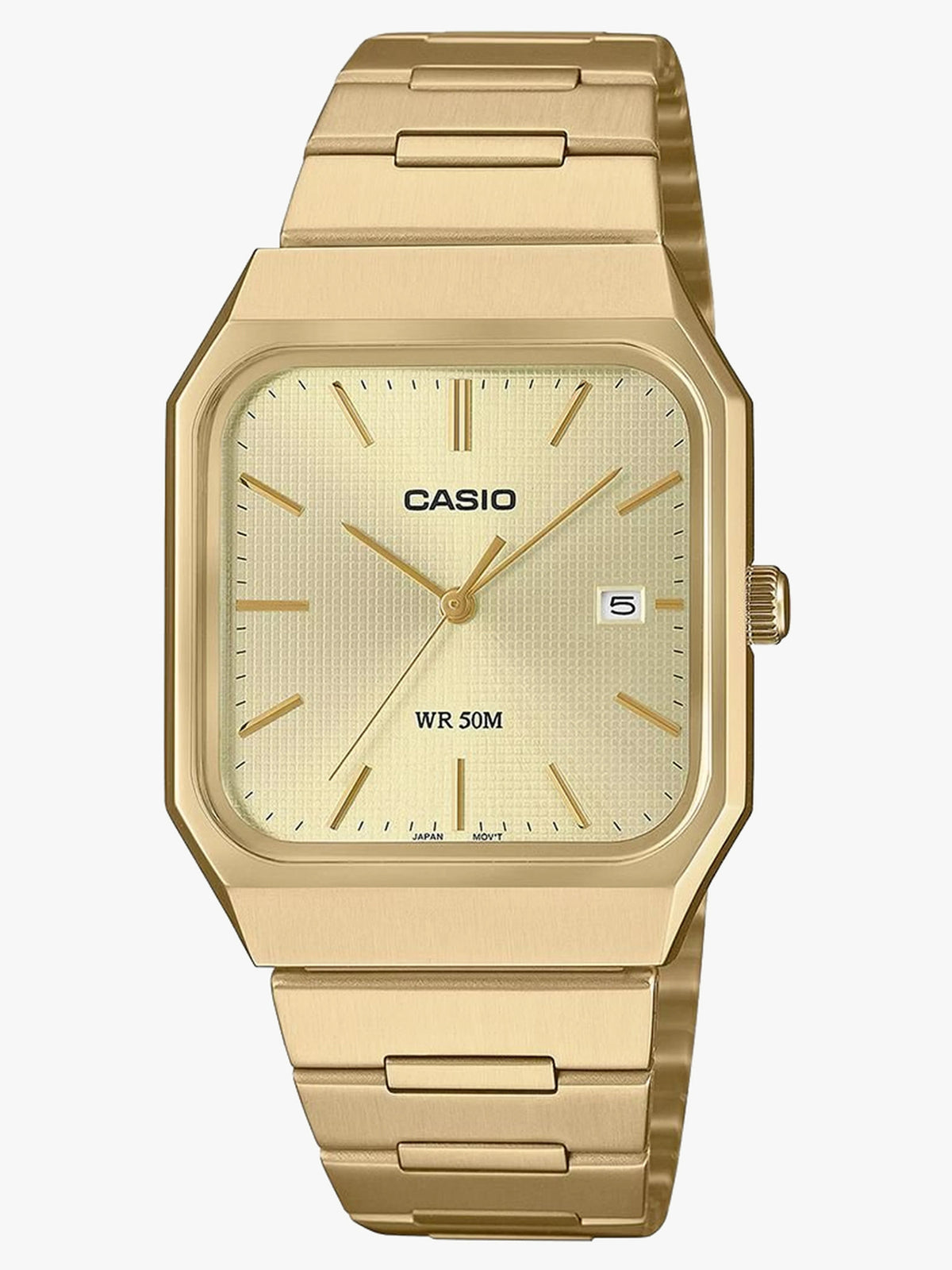 Casio Men's Analog Watch, Gold Dial With Gold Stainless Steel Band, MTP-B185G-9AVDF product image