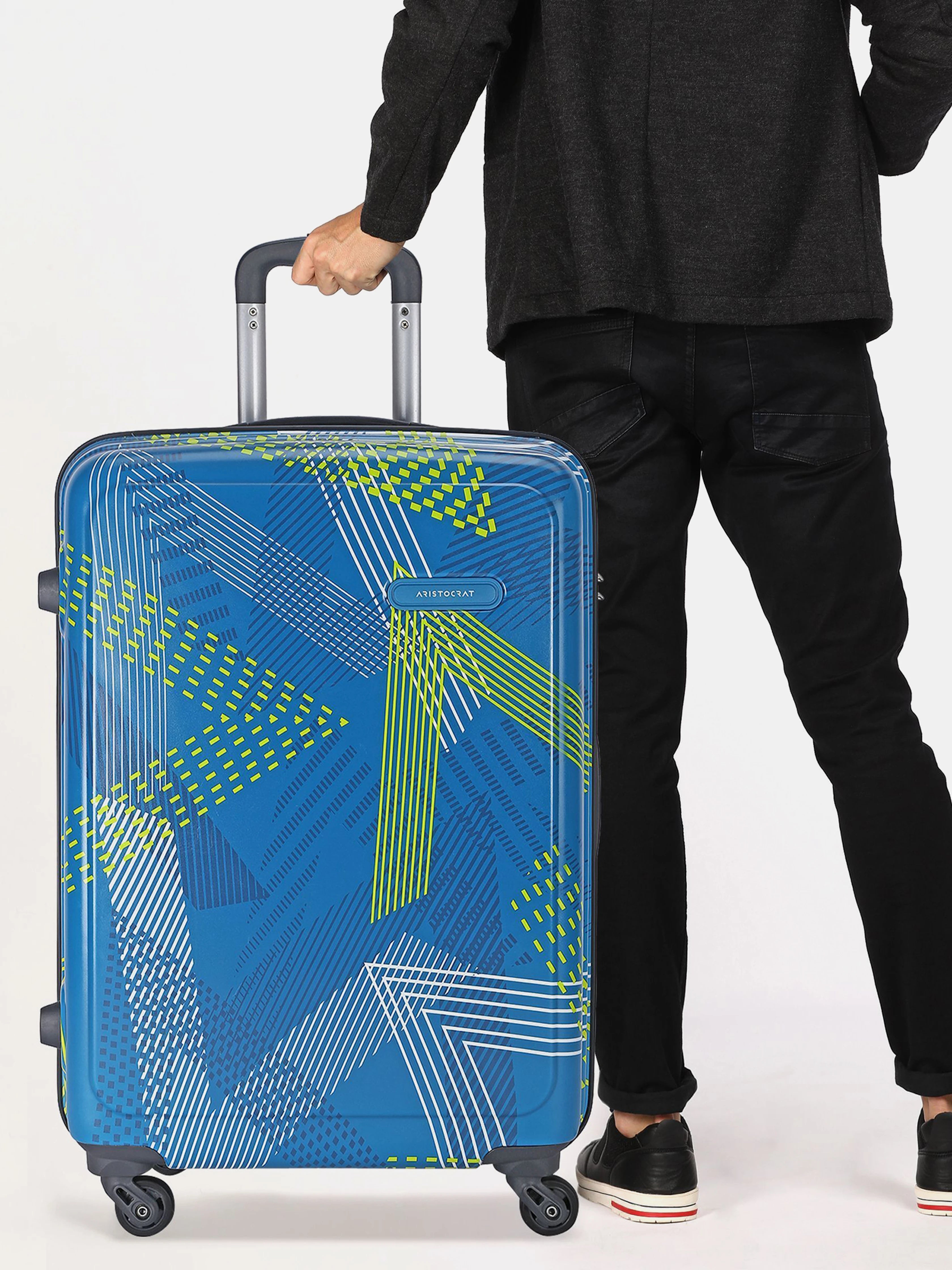 VIP Dual Edge Active 75cm, 4 Wheel Hard Case Trolley, Blue, DUAL EDGE75BLE
