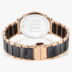 Titan Men's Watch Edge Collection, Black Dial Two Toned Ceramic Strap, 1878KD03