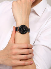 Titan Men's Watch Edge Collection, Black Dial Two Toned Ceramic Strap, 1878KD03