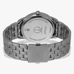 Titan Men's Watch Classique Collection Analog, Black Dial Silver Stainless Strap, 1584SM04
