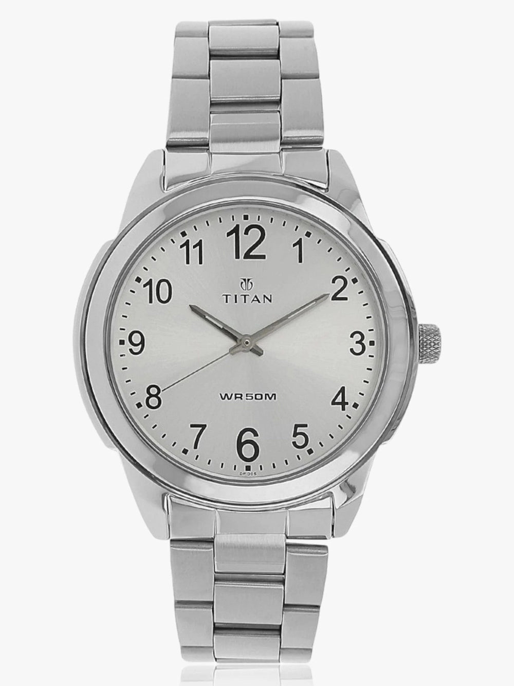 Titan Men's Watch Analog, Silver Dial Silver Stainless Steel  Strap Watch, 1585SM04
