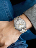 Titan Men's Watch Silver Dial Silver &  Gold Stainless Steel Strap Watch, 1698BM01