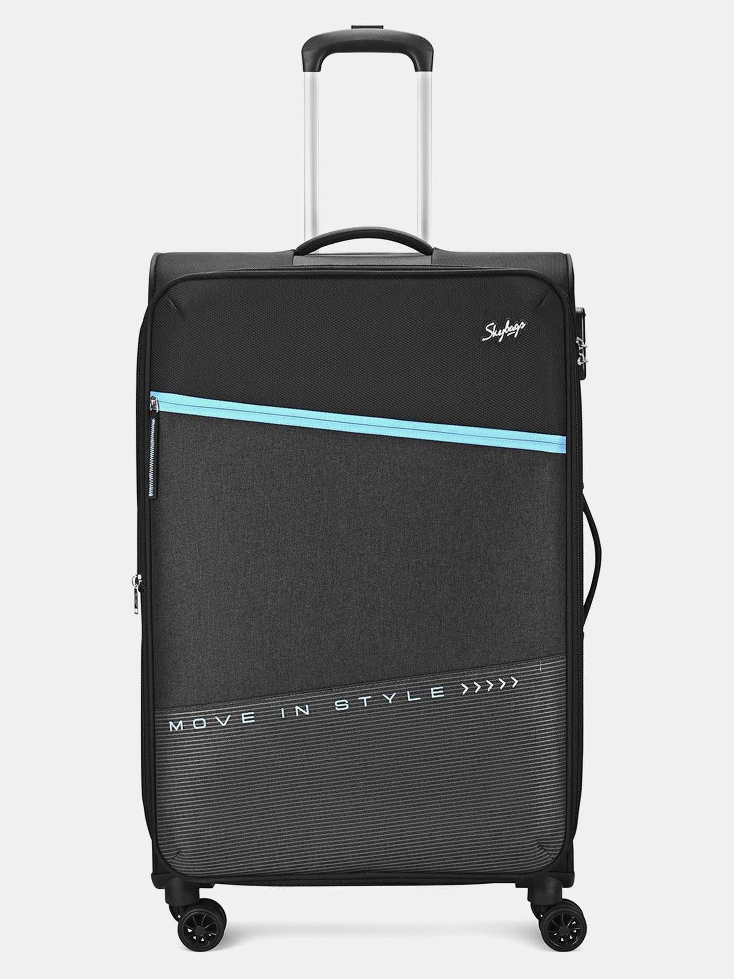 Skybags 79cm, Soft Case Trolley, Black, GENESIS79BLK Large check-in size luggage