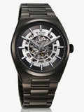 Titan Skeletal Men's Automatic Analog with Gun Dial with Grey Stainless Steel Strap Watch 90221QM02