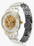 Titan Golden Heart Skeletal Men's Automatic Analog with Silver Dial Dual-Tone Stainless Steel Strap Watch 90110BM01