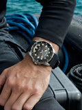 Titan Zero Hour Diver's Series Men's Watch Black Dial with Black rubber Strap | 100M Water Resistant, 10067KP01