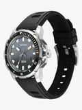 Titan Zero Hour Diver's Series Men's Watch Black Dial with Black rubber Strap | 100M Water Resistant, 10067KP01
