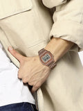 Casio Women's Watch Vintage Collection Digital, Rose Gold Dial Rose Gold Stainless Steel Strap, B640WCG-5DF