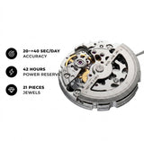 Titan Skeletal Men's Automatic Analog with Gun Dial with Grey Stainless Steel Strap Watch 90221QM02