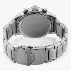 Titan Men's Watch Blue Dial Silver Stainless Steel  Strap Watch, 90086KM01