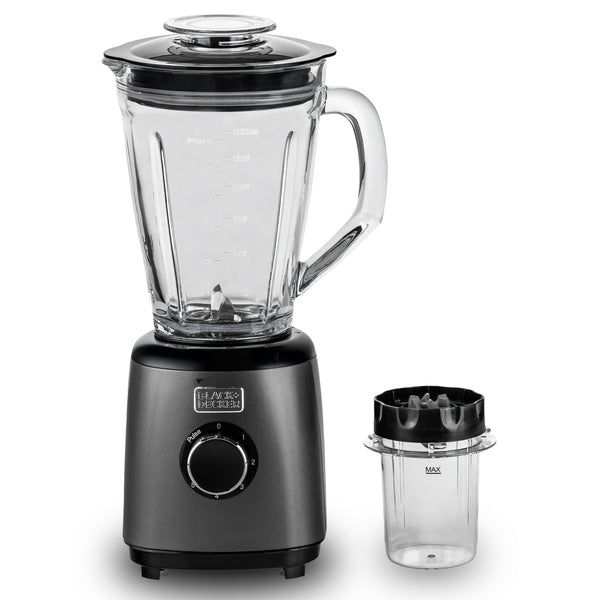 Black+Decker, Stainless Steel Blender with Glass Jar and Grinder,500W,SSBX525