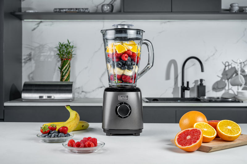 Black+Decker, Stainless Steel Blender with Glass Jar and Grinder,500W,SSBX525