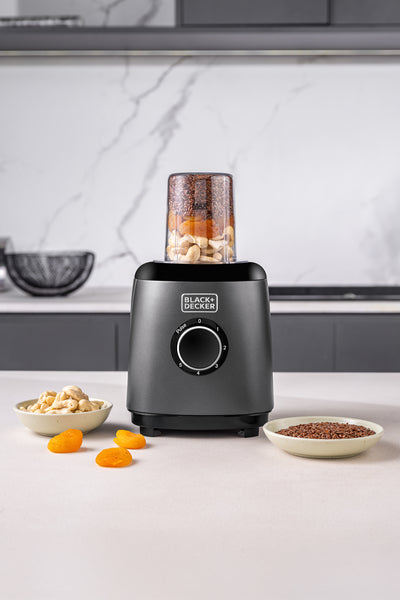 Black+Decker, Stainless Steel Blender with Glass Jar and Grinder,500W,SSBX525