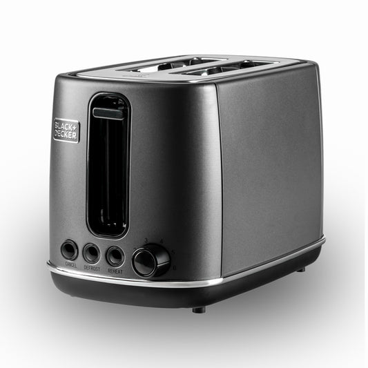 Black+Decker Stainless Steel 2 Slice Toaster 1050W, SSET225 Toaster BL-SSET225