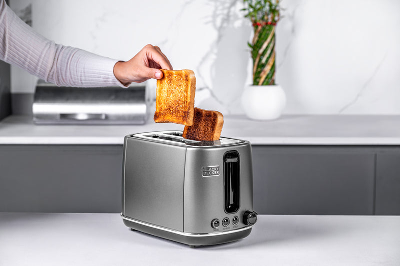 Black+Decker Stainless Steel 2 Slice Toaster 1050W,SSET225