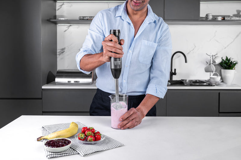 Black+Decker,3 in 1 Stainless Steel Hand Blender, chopper and Whisk,600W,SSHB625