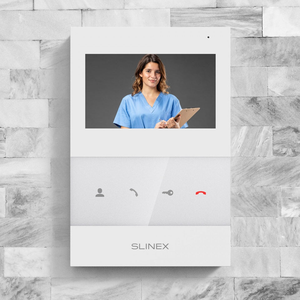 Slinex SQ-04M-W 4Inch Indoor Monitor with Memory – White Video Door Phone