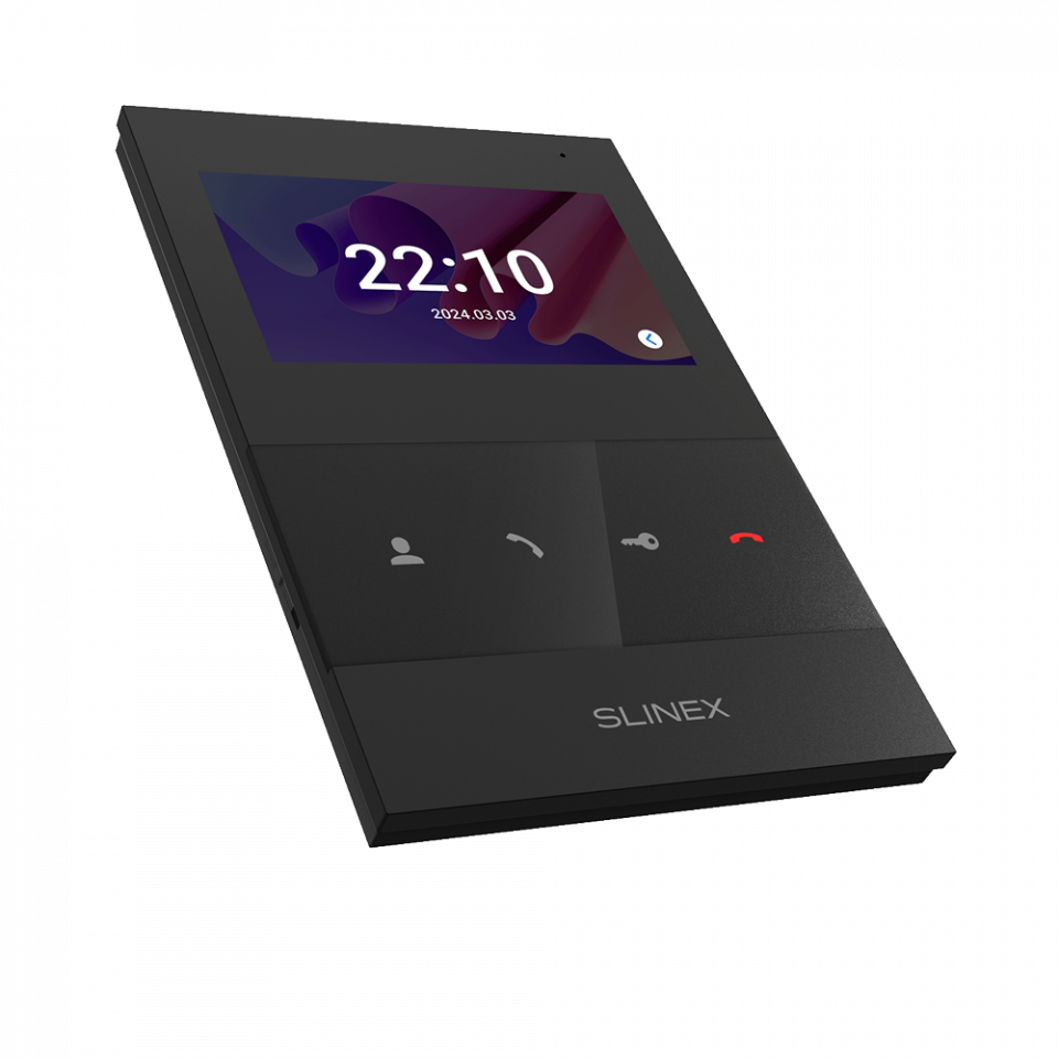 Slinex 4" Indoor Monitor With Memory, Black, SQ-04M-B