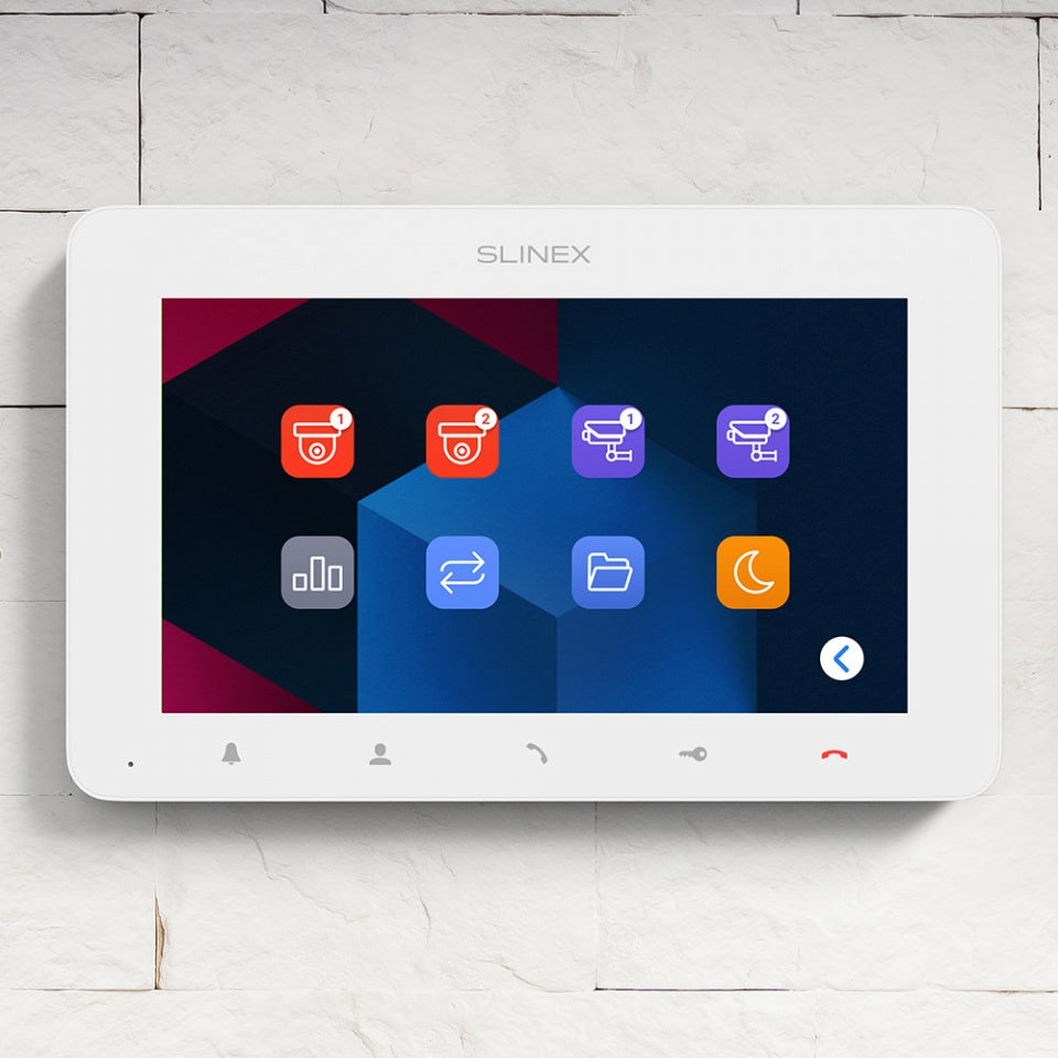 Slinex, SM-07-W Indoor Monitor | 7 Inches Video Door Phone Display, White