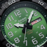 Casio Men's Analog Watch Green Dial with Resin Band, MRW-210H-3BVDF