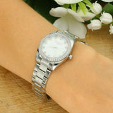 Lee Cooper Women's Analog Watch with White Mother Of Pearl Dial and And Stainless Steel Band, LC08155.320