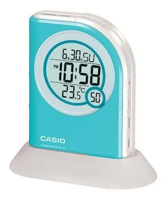 Casio Clock CS-PQ-75-2DF blue dial clock
