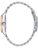 Beverly Hills Polo Club Women's Date Analog Watch with White Mother of Pearl Dial and Silver and Rose Gold Stainless Steel Band, BP3801X.520