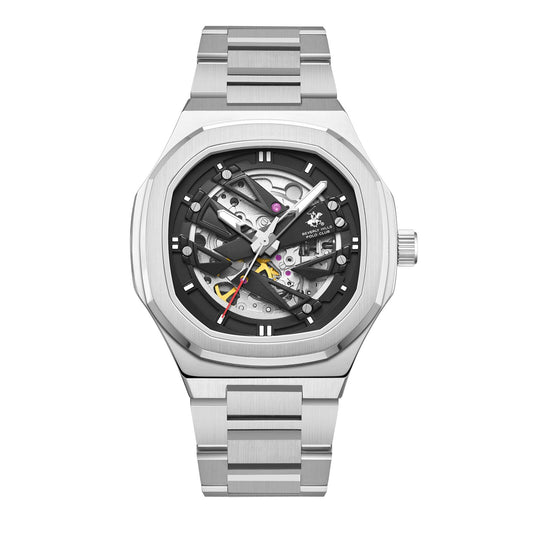 Beverly Hills Polo Club, Men's, Analog Watch, Black Dial, with Stainless Steel Band, BH-BP3686X.350
