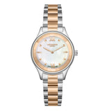 Lee Cooper Women's Watch Analog Mother of Pearl Dial with Two-Toned Stainless Steel Band, LC08157.520