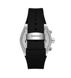 Quantum Men's Chronograph Watch Black Dial Black Silicone Band, HNG1237.351