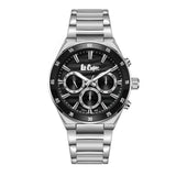 Lee Cooper Men's Watch Analog Black Dial with Silver Stainless Steel Band, LC08175.350