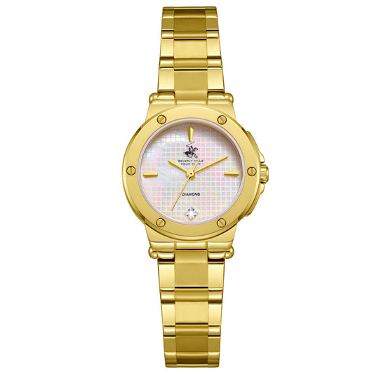 Beverly Hills Polo Club, Men's, Analog Watch, Gold Dial, with Stainless Steel Band, BH-BP3769X.120