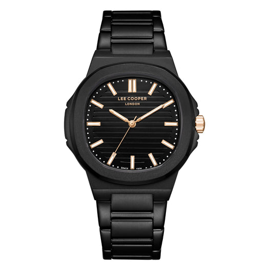 Lee Cooper, Men's, Analog Watch, Black Dial, with Stainless Steel Band, LE-LC08016.651