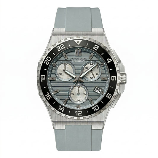 Quantum Men's Chronograph Watch Blue Dial Light Blue Silicone Band, PWG1147.300