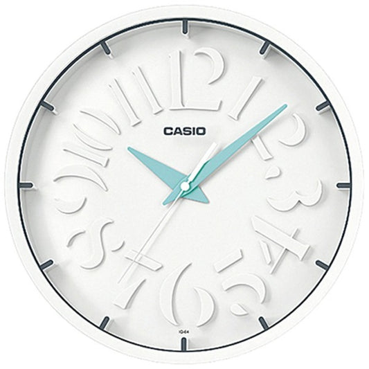 Casio, Wall Clock, Analog White Dial, IQ-64-2DF