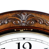 Rhythm Classic Wooden Wall Clock | Convex Glass, Silent Silky Move | Brown, CMG938NR06 Rhythm Wall Clock CMG938NR06