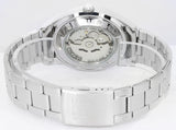 Seiko 21 Jewels Arabic Dial Men's Watch Analog Black Dial with Silver Stainless Steel Band, SNK063J5