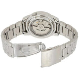 Seiko 21 Jewels Men's Automatic Watch Analog Blue Dial with Silver Stainless Steel Band, SNKE61K