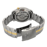 Seiko Men's Mechanical Watch Analog, White Dial with Two Tone Stainless Band, SNKL84K
