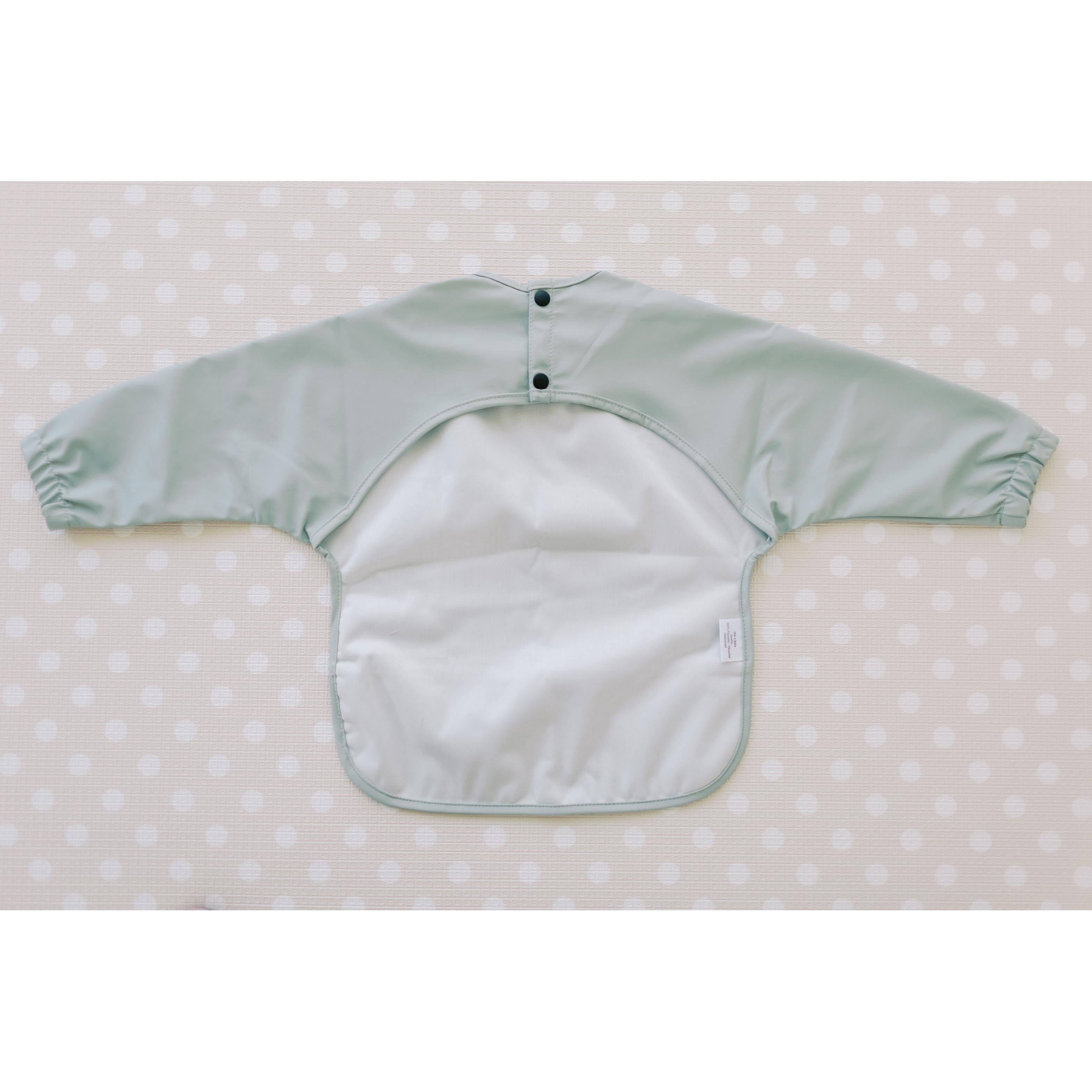 Milk It Baby Water Proof Sleeved Bib, Seafoam Green, MI-SBSG005